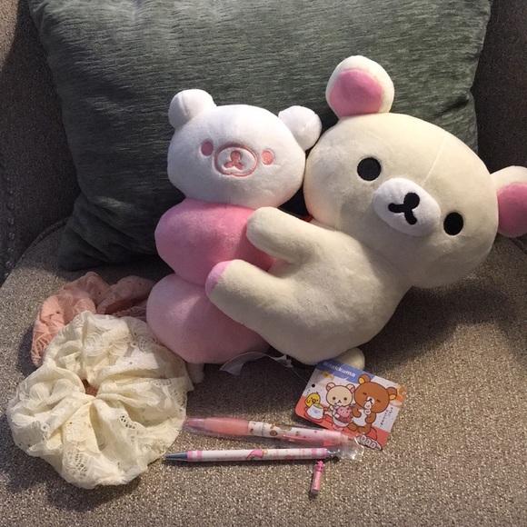 NWT Cute Bundle Rilakuma Plush Pens Lace Scrunchie - Picture 5 of 5